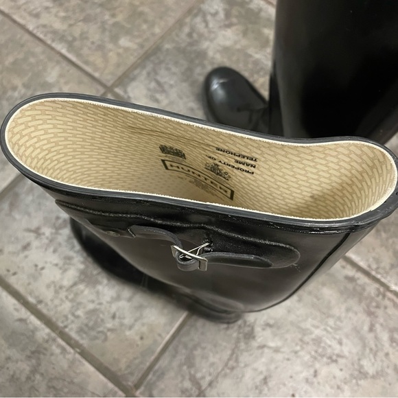 Hunter Original Gloss Black Boots . US 8M 9F Euro 40-41 UK 7 - Picture 8 of 10